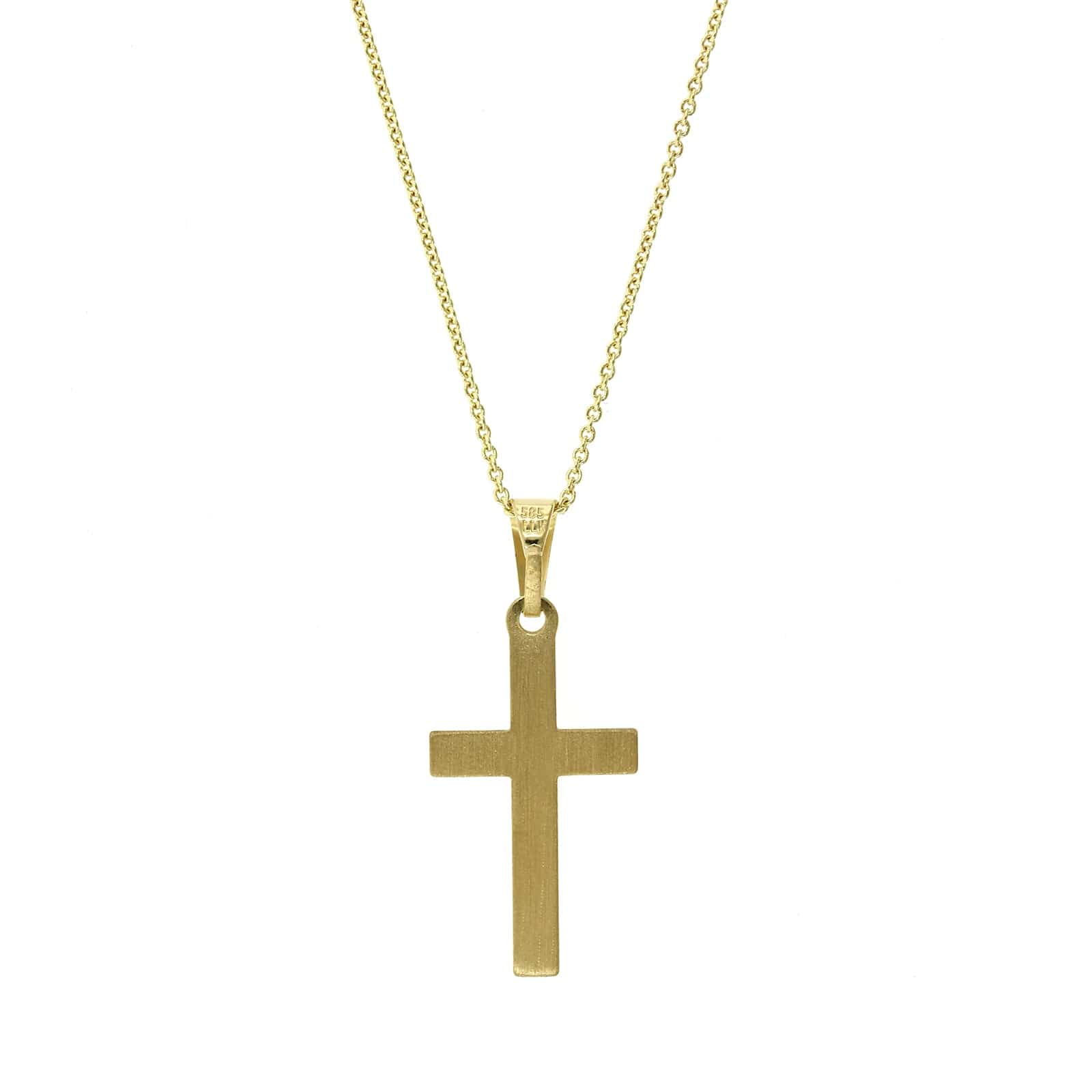 14K Yellow Gold Cross Pendant