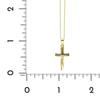 14K Yellow Gold Cross Pendant Necklace