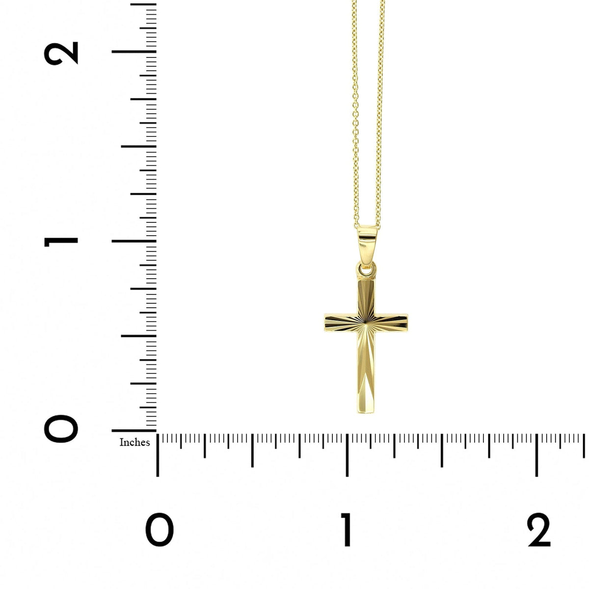 14K Yellow Gold Cross Pendant