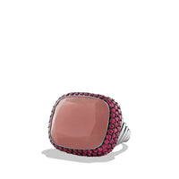 18k White Gold Guava Quartz Bezel Set Ring