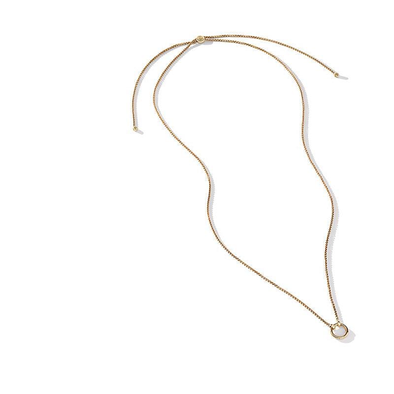 Cable Amulet Box Chain Slider Necklace in 18K Yellow Gold