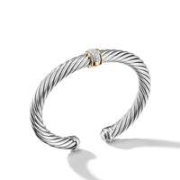 Cable Classics Collection® Bracelet with Diamonds and 18K Gold, Sterling Silver, Long's Jewelers