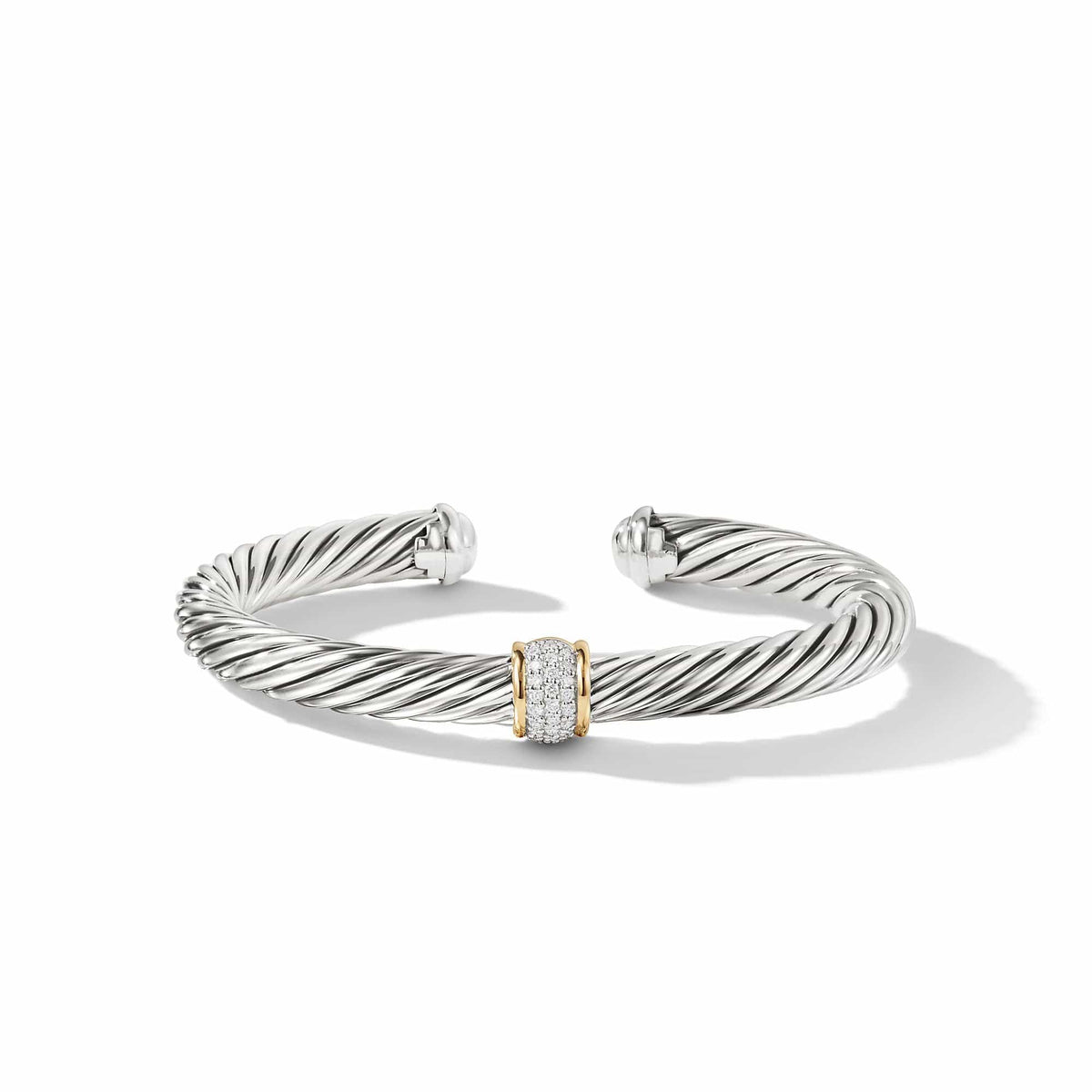 Cable Classics Collection® Bracelet with Diamonds and 18K Gold