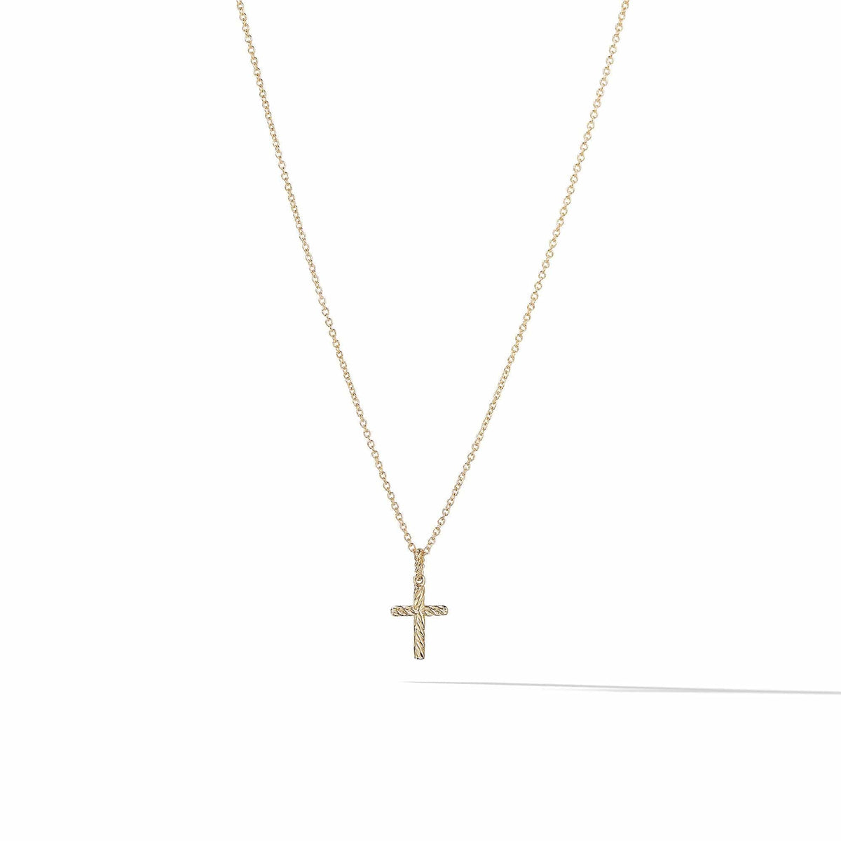 Cable Collectibles Cross with Diamonds in Gold on Chain