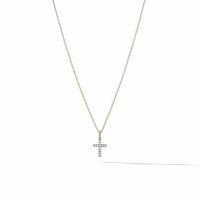 Cable Collectibles Cross with Diamonds in Gold on Chain, Yellow Gold, Long's Jewelers