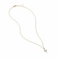 Cable Collectibles Cross with Diamonds in Gold on Chain