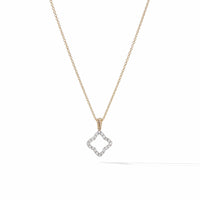Cable Collectibles Quatrefoil Pendant Necklace with Diamonds in 18K Gold, Yellow Gold, Long's Jewelers