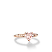 Chatelaine Heart Ring in 18K Rose Gold with Morganite, Rose Gold, Long's Jewelers