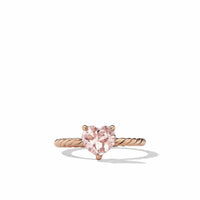 Chatelaine Heart Ring in 18K Rose Gold with Morganite, Rose Gold, Long's Jewelers