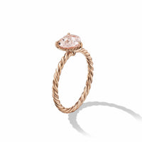 Chatelaine Heart Ring in 18K Rose Gold with Morganite, Rose Gold, Long's Jewelers