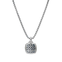 Pendant with Blue Topaz and Diamonds