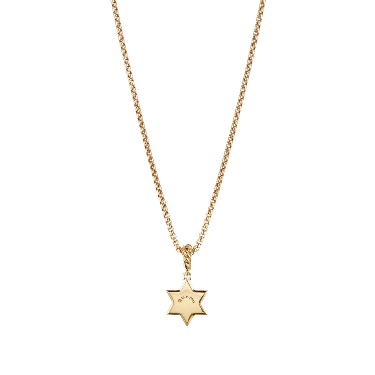Star of David Pendant in 18K Yellow Gold with Diamonds