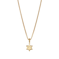 Star of David Pendant in 18K Yellow Gold with Diamonds