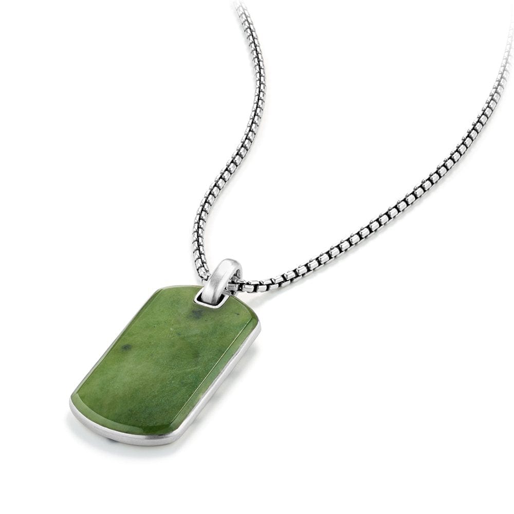 Exotic Stone Tag in Nephrite Jade, 42mm
