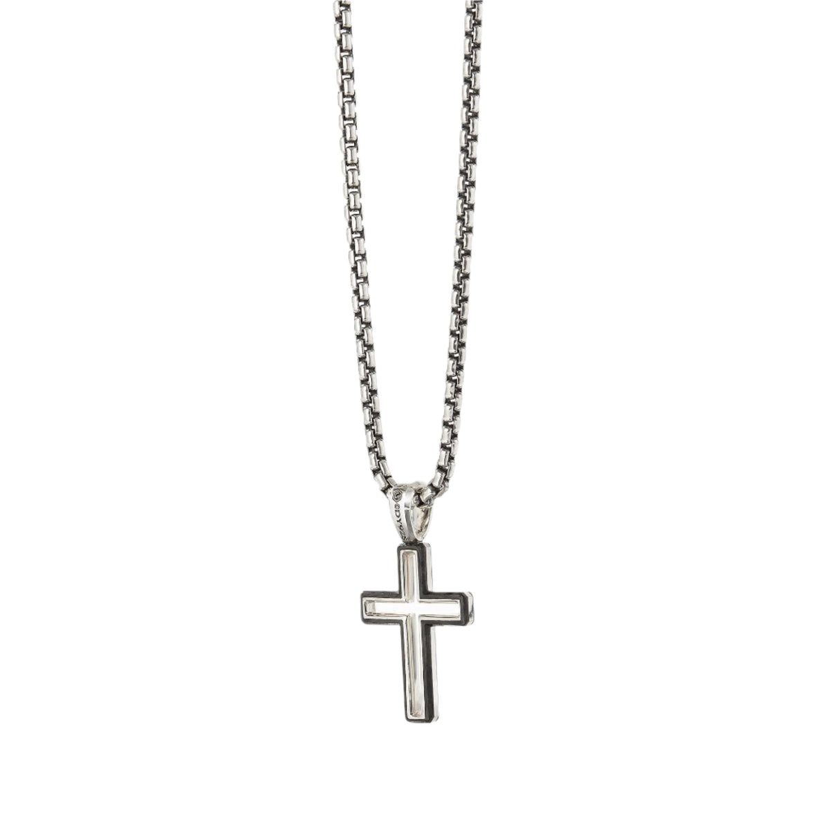 Forged Carbon Cross Pendant