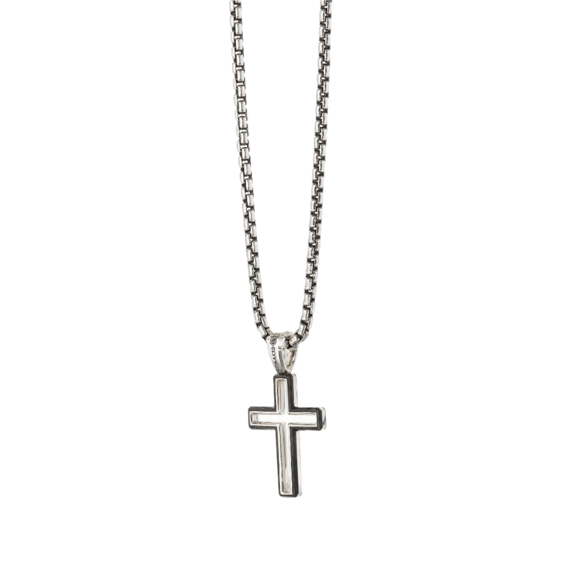 Forged Carbon Cross Pendant