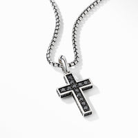 Cross Pendant with Pavé Black Diamonds