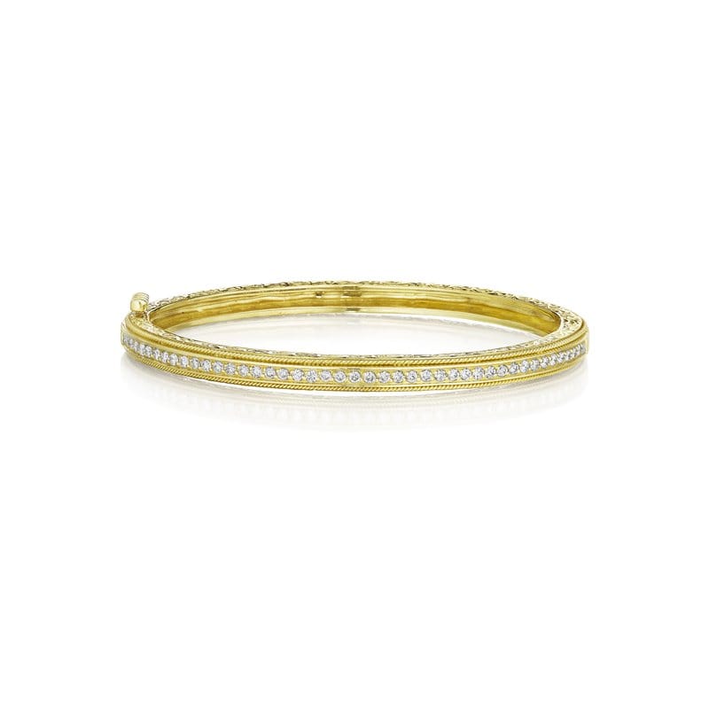 Penny Preville 18K Yellow Gold Diamond Bangle