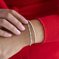 18K White Gold Diamond Bangle