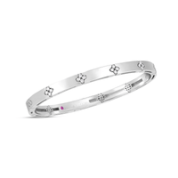 18K White Gold Verona Diamond Bangle Bracelet