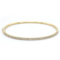 14K Yellow Gold Diamond Bangle