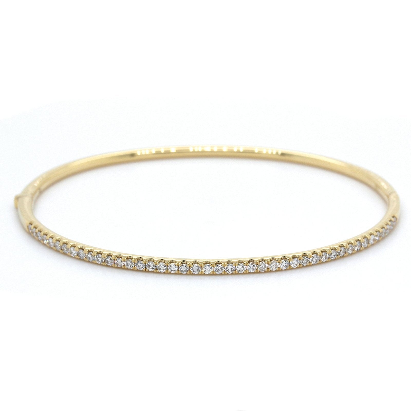 14K Yellow Gold Diamond Bangle