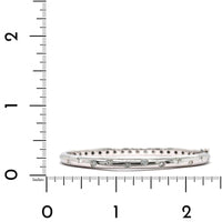 18K White Gold Burnish Set Diamond Bangle