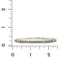 14K White Gold Flexible 2 Row Diamond Bangle Bracelet, 14k white gold, Long's Jewelers
