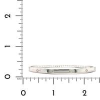 14K White Gold Burnished Set Diamond Bangle Bracelet, 14k white gold, Long's Jewelers