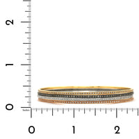 18K White, Yellow, Rose and Blacken Gold 4 Diamond Bangle Bracelet, Long's Jewelers