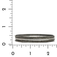 18K White and Blacken Gold 5 Diamond Bangle Bracelet, Long's Jewelers