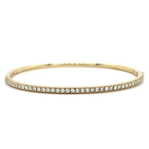 14K Yellow Gold Diamond Bangle, 14k yellow gold, Long's Jeweler's
