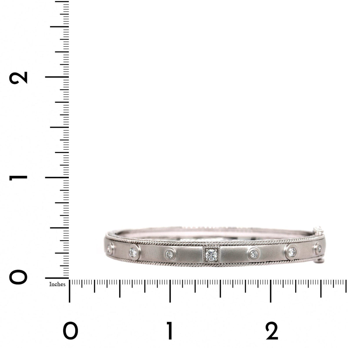 Penny Preville 18K White Gold Diamond Stacking Bangle