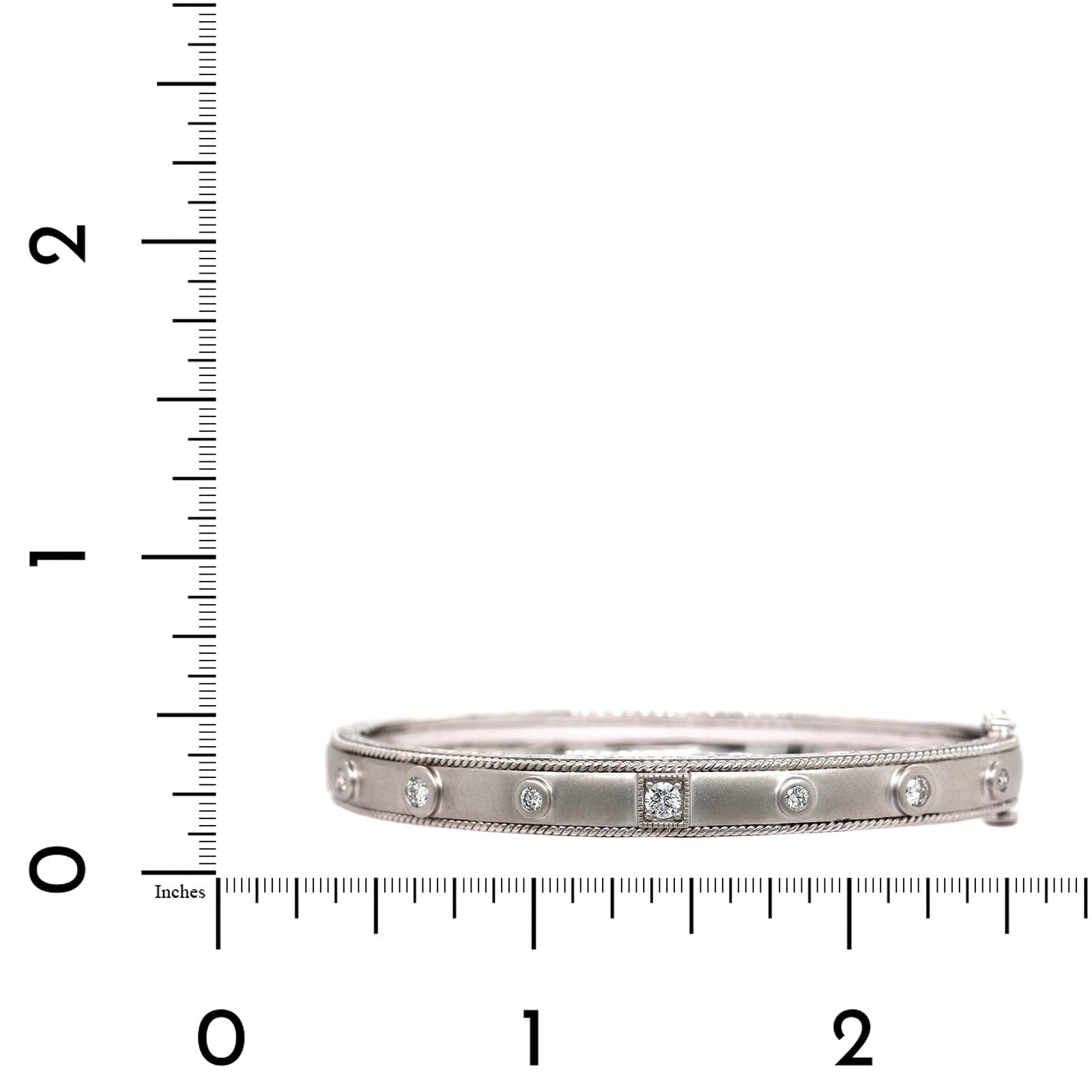 Penny Preville 18K White Gold Diamond Stacking Bangle