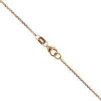 18K Rose Gold Diamond Bezel Necklace