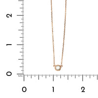 18K Rose Gold Diamond Bezel Necklace