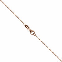 14K Rose Gold Diamond Bezel Necklace