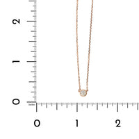 14K Rose Gold Diamond Bezel Necklace