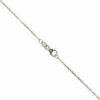 14K White Gold Diamond Bezel Necklace