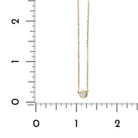 14K Yellow Gold Diamond Bezel Necklace