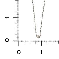 14K White Gold Diamond Bezel Necklace