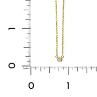 14K Yellow Gold Diamond Bezel Necklace