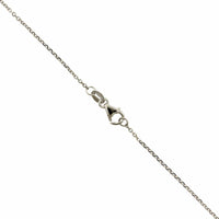 14K White Gold Diamond Bezel Necklace