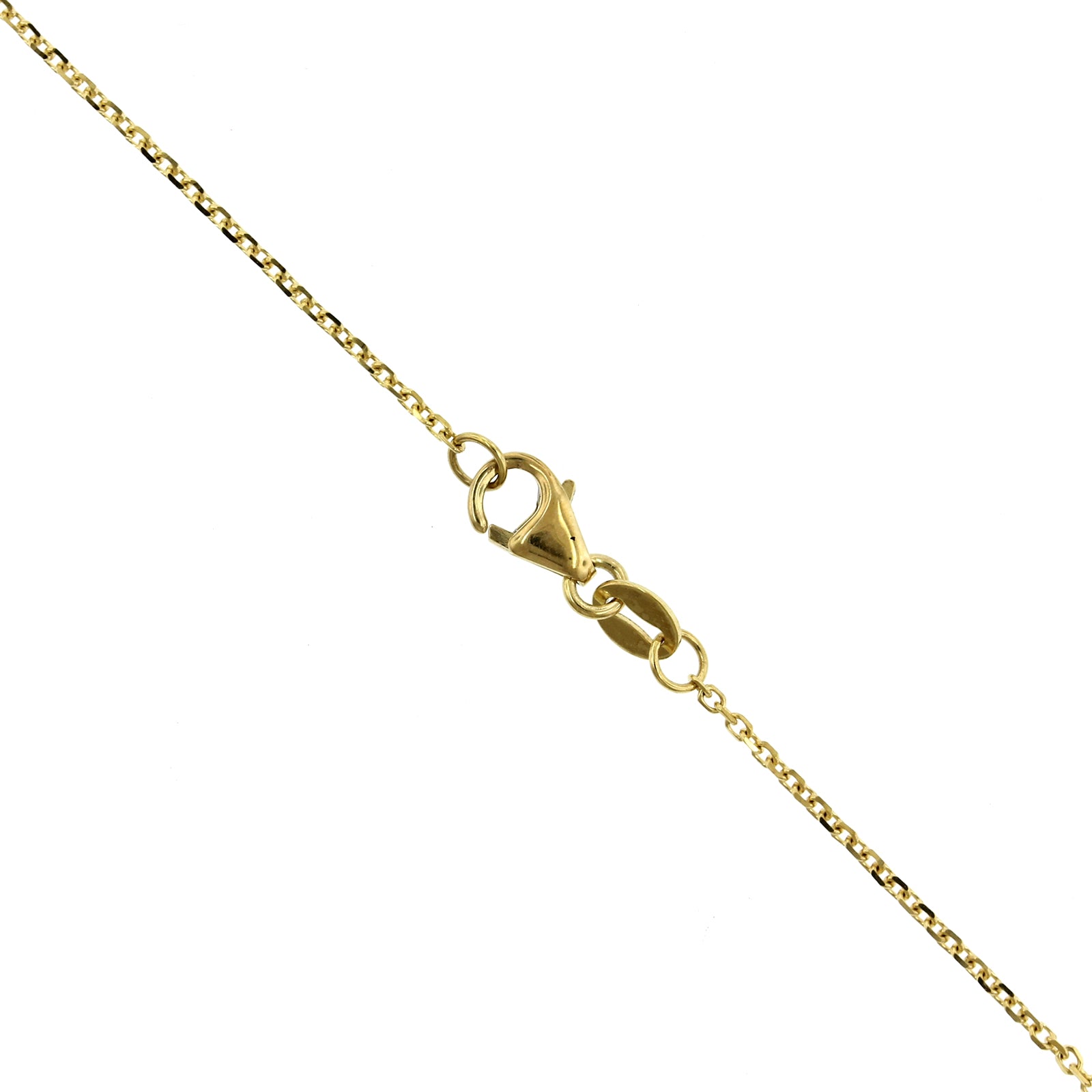 14K Yellow Gold Diamond Bezel Necklace