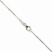 14K White Gold Diamond Bezel Necklace