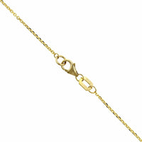 14K Yellow Gold Diamond Bezel Necklace