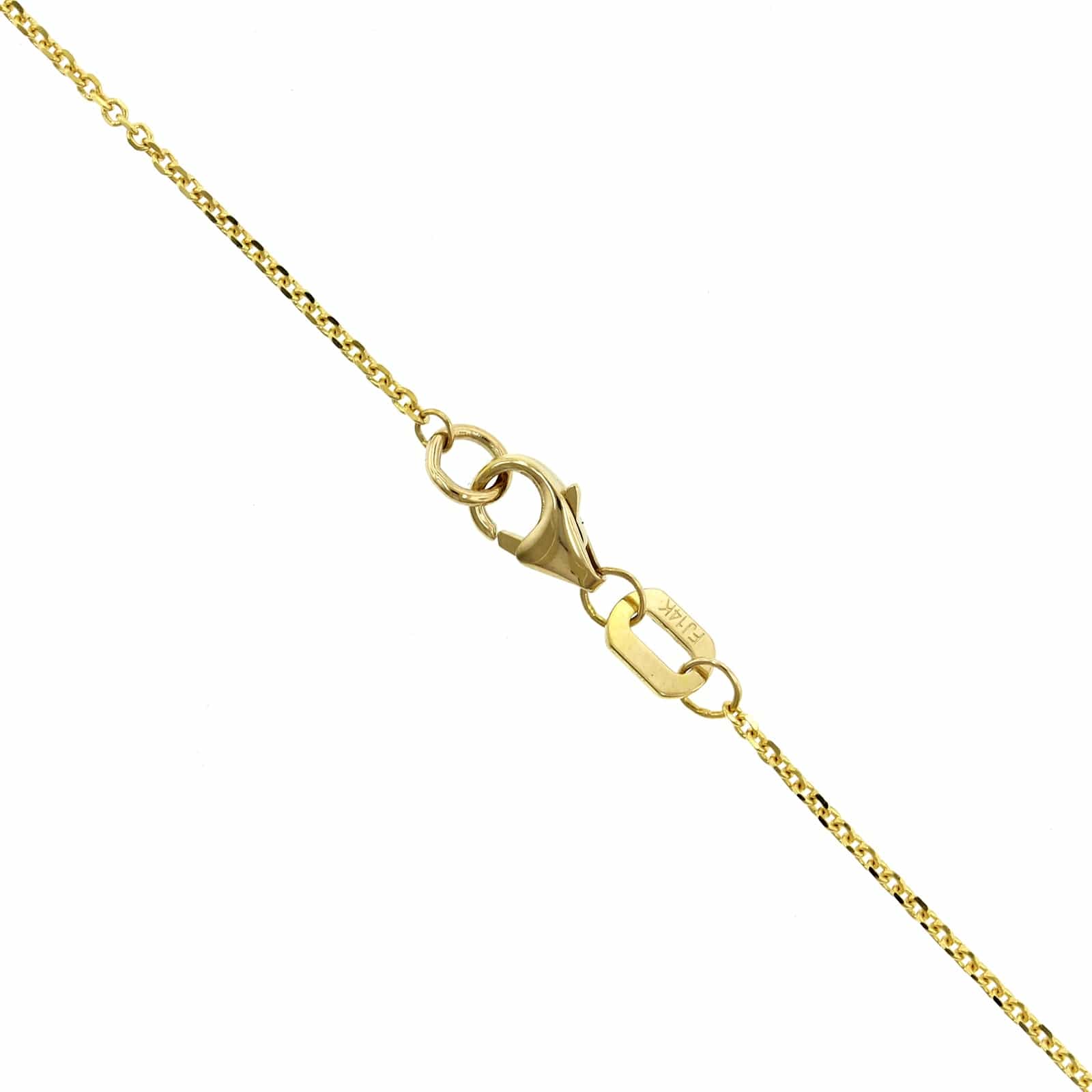 14K Yellow Gold Diamond Bezel Necklace