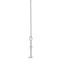 18K White Gold Diamond Cross Pendant