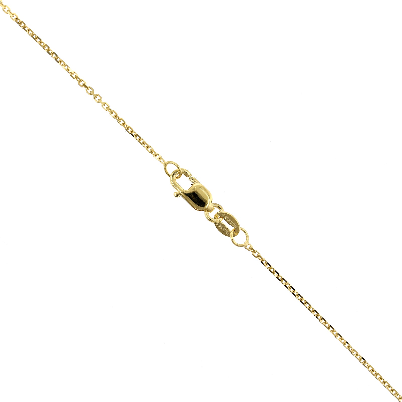 14K Yellow Gold Diamond Small Cross Necklace