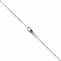 14K White Gold Slim Diamond Cross Necklace, 14k white gold, Long's Jewelers